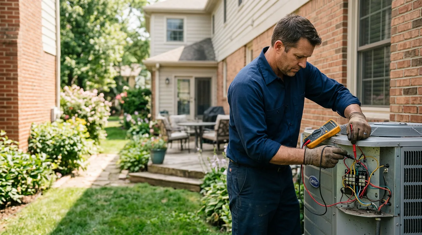 HVAC technician working near Lawtons, NY
